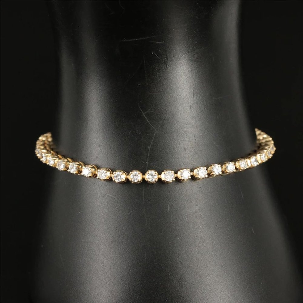 Appraisal Included - 18K 3.00 CTW Diamond Line Bracelet